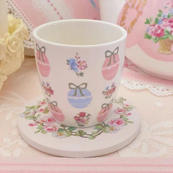 Tasses tasses en forme d'arc mignonne avec décoration de cuisine blanche tasse de café