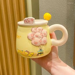 Mokken schattige cartoon mok taza personizada esthetische canecas criativas ceramica koffiekopjes tasse kubek bardak vriend cadeau