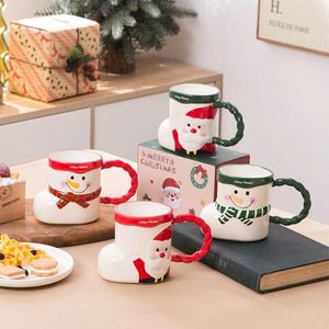 Tasses mignonnes santa claus de Noël forme de bas de Noël en céramique tasse de café à thé