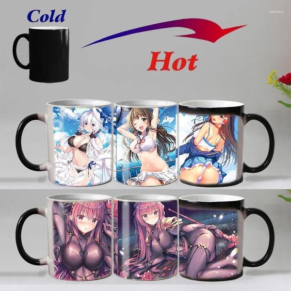Tazas linda chica sexy café calor color cambiante taz de té taza de tazas regalo de cerámica de cerámica de cerámica de cerámica