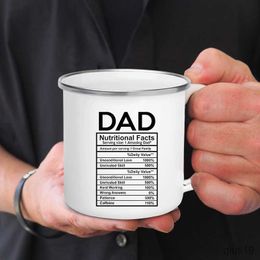 Tasses Papa Valeur nutritive Tasse à café Tasse en émail pour Papa Papa Beau-père Cadeau de fête des pères Meilleur papa de tous les temps Tasses Cadeaux papa des enfants R230713