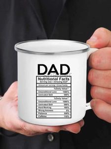 Mugs Dad Nutritional Feiten Coffee Mug Email Cup voor papa Daddy stiefvad vaderdag cadeau beste papa ooit cups papa cadeaus van kinderen 240417