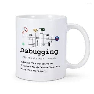 Tasses débogage définition tasse programmeur informatique tasse à thé café cadeau parfait codage programmation informatique 11 Oz céramique maison Drinkware