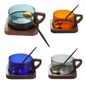 Tasses différentes du reste 200 à 250 ml de mode d'art tasse avec plateau cuillère restauration café café jus de lait de lait de vacances