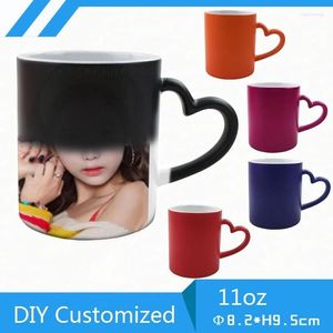 Tasses bricolage personnalisé tasse magique 350ML transfert d'eau couleur tasse en céramique personnaliser impression Po LOGO TEXTE image cadeaux créatifs