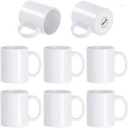 Tasses bricolage sublimation en céramique tasse 11 oz blancs blancs blancs voiture voiture potable potable avec poignée