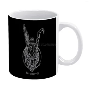 Mokken Donnie Darko White Mug 11oz Ceramic Tea Cup Coffee Friends Birthday Gift Frank Metaphysics Halloween Mon