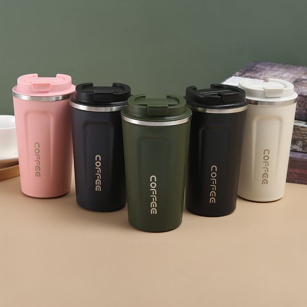 Tasses Double En Acier Inoxydable Café Thermos 380510ml Multi Purpose Portable Cup Leakproof Car Travel 221205