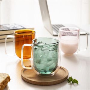 Mokken dubbele muur hoog borosilicaat glazen koffie thee cup creatieve hittebestendige bier wijn mok handgemaakte whisky cups drinkware