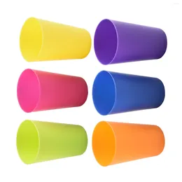 Tasses à boire un récipient coloré tasses polyvalentes pour la paille micro-ondes 6 8,7 cm de cuisine légère réutilisable pratique durable