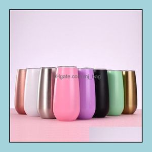 Tasses Verres Cuisine Salle À Manger Bar Maison Jardin 6 Oz Coquetiers En Acier Inoxydable Champagne Verre À Vin Mini Enfants Tasse À Lait Incassable Avec Couvercle V