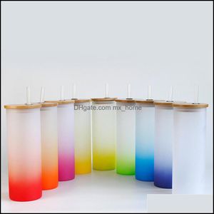 Mokken drinkware keuken eetbar huizen tuin kleur achtergrond gradiënt thermische sublimatie glas bamboe er matte st hoge temperatuur r