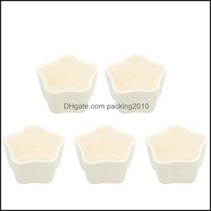 Mokken drinkware keuken eetbar huizen tuin 5 stks dessert bakkom keramische ster -vormige pudding cake mousse cups drop del dhx2n