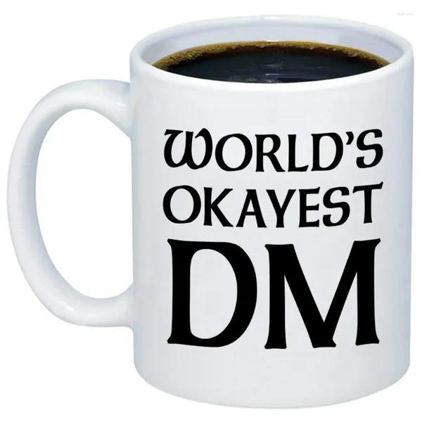 Tasses Dungeon Master cadeaux tasse à café DM le plus correct du monde 11oz tasse créative en céramique blanche goutte