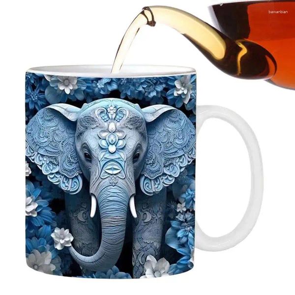 Tasses Elephant Ceramic Coffee Mug 350 ml Brink avec poignée à grande capacité tasse de thé pour bière Whisky Whisky