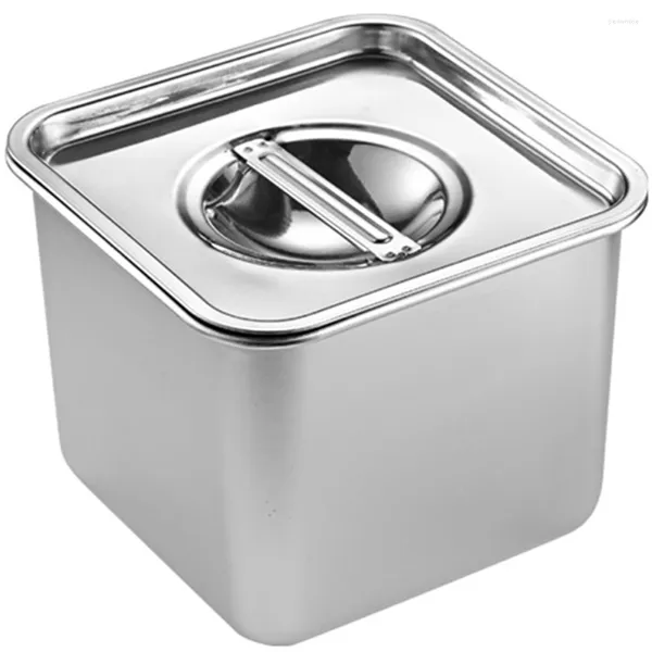 Tazas Recipiente vacío Contenedores Tapas Ollas de cocina Dispensador Taza de sabor de acero inoxidable Caja de condimento Azucarero