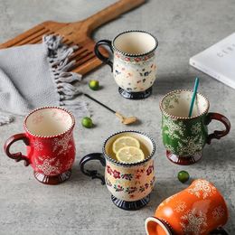 Tasses est peint à la main tasse en céramique japonaise tasse à café eau enfants Couple Design créatif bureau maison lait 231122