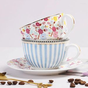 Tasses tasses européennes tasse de café en céramique et de soucoupe