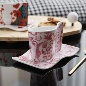 Mokken Europees Coffee Cup Ceramic Mok 80ml Luxe Huis Ontbijt Melk Nieuwheid Water Afternoon Tea Paren Geschenken