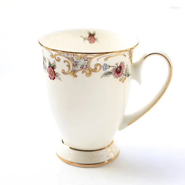 Tasses Tasse à café de style Cour européenne avec cuillère en porcelaine, tasse à lait, cadeau de thé à boire