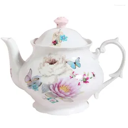 Mokken European Porselein Coffee Cup Kettle English Afternoon Afternoon Tea Teaset Painted Flowers Ceramic Water Set Home Decor