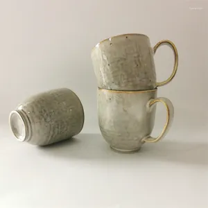 Tasses de style européen en céramique, tasses à café rustiques pour la maison, tasses à thé au lait et à l'avoine, 350ml.