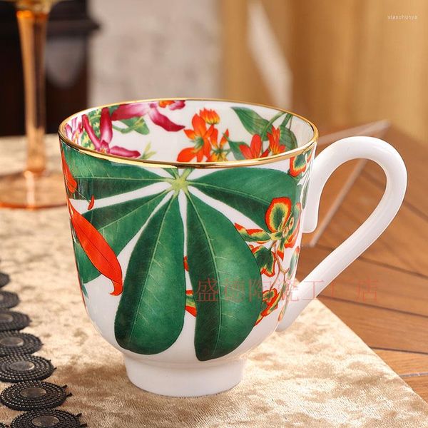 Tasses tasse à eau en céramique de style européen amour cheval tasse en porcelaine forêt tropicale série cadeau de Couple créatif