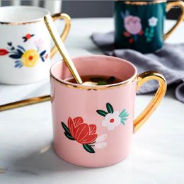 Tasses de style européen, ensemble de vaisselle haut de gamme, tasse et tasse de ménage en porcelaine de luxe Phnom Penh, cadeau en porcelaine