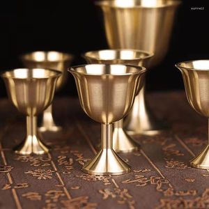 Tasses Style européen Vintage en laiton verres à vin gobelet en métal support de base Champagne coupe de liqueur pour la fête maison KTV Vodka whisky