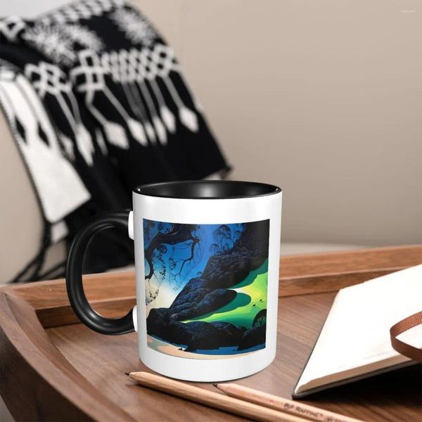 Tazas Eyvind Earle Art Style Drawing Coffee Adults One Size Four Seasons Table Essentials