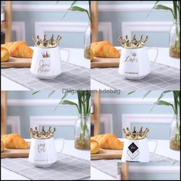 Mokken Mode Tuimelaars Crown Cups Telefoonbeugel Praktische eenvoud Handige vrouw Man Ceramische mokken Valentijnsdag 10 2NX K2 Drop D DHYM9