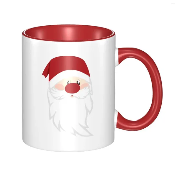 Tasses Père Noël Rouge Tasse À Café Tasse Porcelaine Lait Thé Eau Céramique 11 Oz