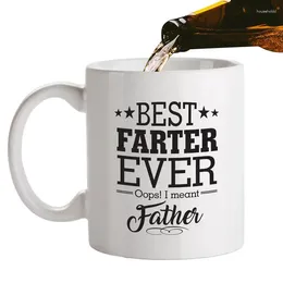 Tasses Tasse de fête des pères tasse 350ml tasses à café multifonctions pour les décors saisonniers des pères avec poignées ergonomiques