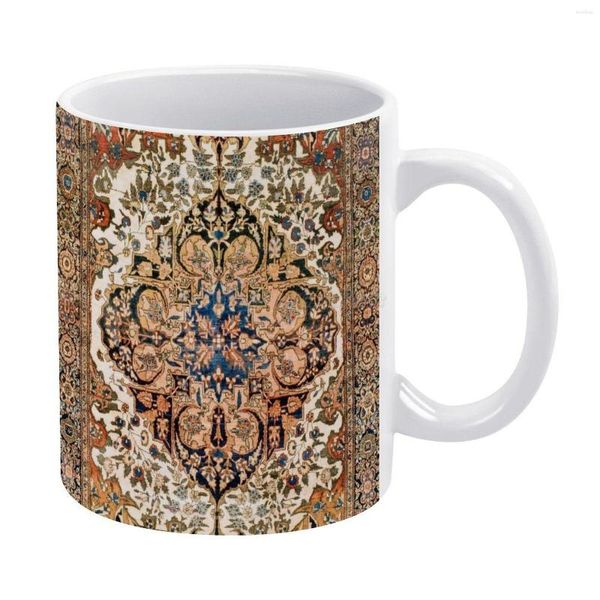 Tasses Ferahan Arak Antique West Persian Rug Print White Mug 11oz Funny Ceramic Coffee Tea Milk Cups Vintage Carpet