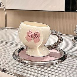 Mokken Fijne Keramische Koffiekopje Schotel Boog Mok Engels Afternoon Tea Servies Latte Ontbijt Geschenken 160ml 231026