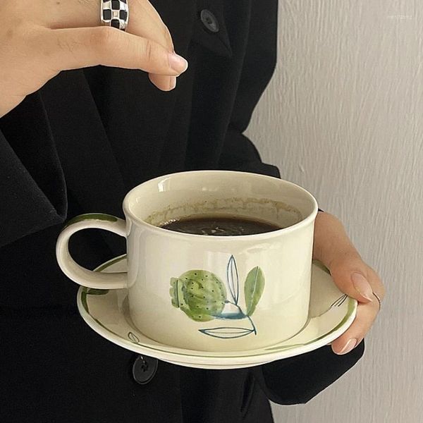 Tasses Finlande Médiéval Coffee tasse d'assiette de grenade