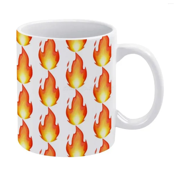 Tazas Taza blanca de fuego para amigos y familiares Regalo creativo 11 Oz Café Cerámica Fresco Divertido Impresionante Niño Niñas