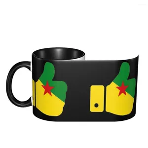 Tasses drapeau de Guyane comme tasses graphiques drôles imprimer Guyane française humour café