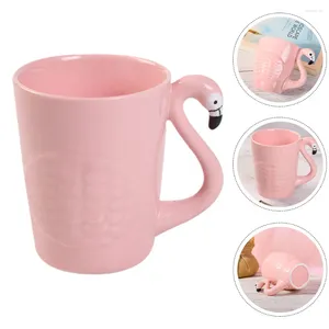 Tasses Flamingo Water Verre dessin animé style céramique tasse tasse décorative de café coffre cadeau