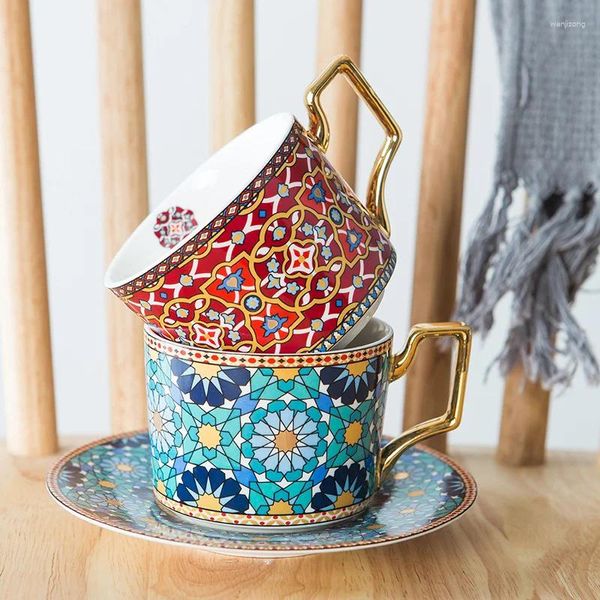 Tasses flash vende verre tasse de café européen ensemble marocain thé camélia britannique l'après-midi lait d'eau potable tasse