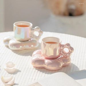 Tasses fleur de pétale en porcelaine tasse de café en porcelaine