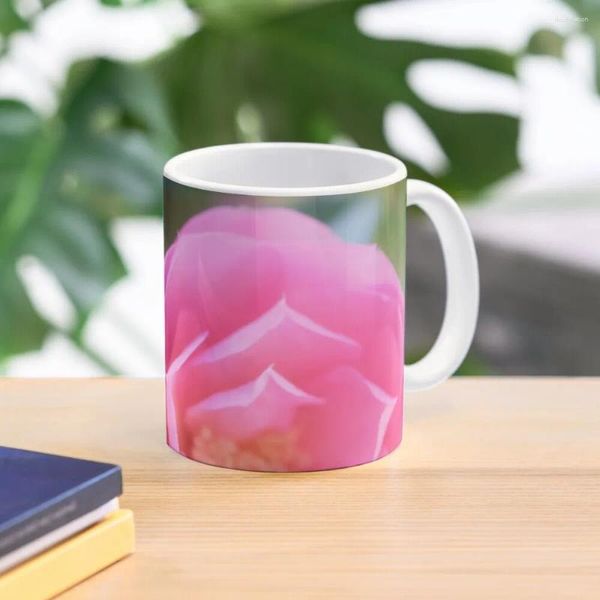 Tasses fleurs de camélia japonica rose Perfection fleur Art Po impression tasse à café tasses thermiques pour et thé