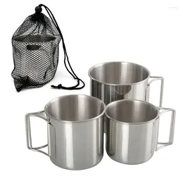 Tasses pliantes manche de bière épaississement de la tasse de randonnée de camping randonnée 220/330 / 500 ml