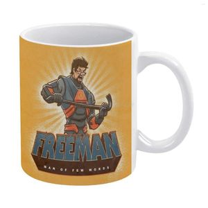 Tasses Freeman White Mug 11 oz Funny Ceramic Café / thé / Coco-Caco Gift Unique Half Life Masters of Univers HE MAN MAS