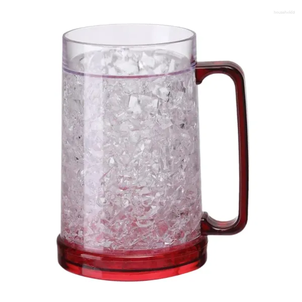 Tasses congélateur glace bière tasse Double paroi Gel givré tasse verres à boire vin G5AB