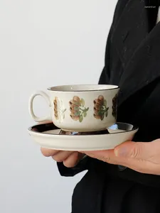 Tasses françaises rétro rétro-artisanales à la main à la main à la main