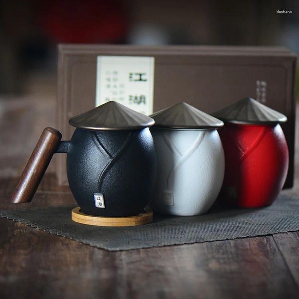Tasses amusantes classiques avec filtre, tasse en céramique créative, Design Unique, décoration, tasse à thé, thé d'art pastoral