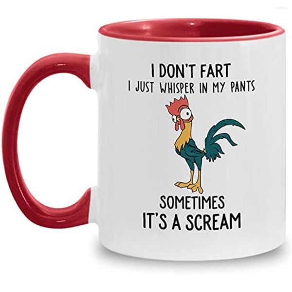 Tazas Taza de café divertida Puedo parecer tranquilo pero en mi cabeza te he picoteado 3 veces taza para los amantes del pollo blanco 11 oz