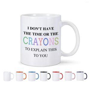 Mokken grappige sarcastische koffie mug nt hebben de tijd of kleurpotloden om dit uit te leggen je