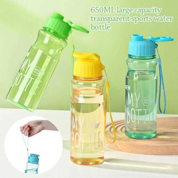 Tasses Cadeau En Plastique Sports De Plein Air Bouilloire Couleur Transparent Tasse D'eau Froide Grande Capacité Bouteille D'eau En Gros Portable Et Compact Z0420